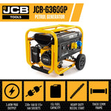 Key features of the JCB-G3600P Petrol Generator