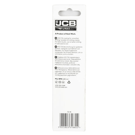 JCB Turbojet 7 Point HSS Drill Bit 9 x 125 mm | 5055803318802