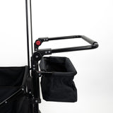 Push handle can adjusted to different positions.