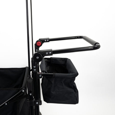 Push handle can adjusted to different positions.