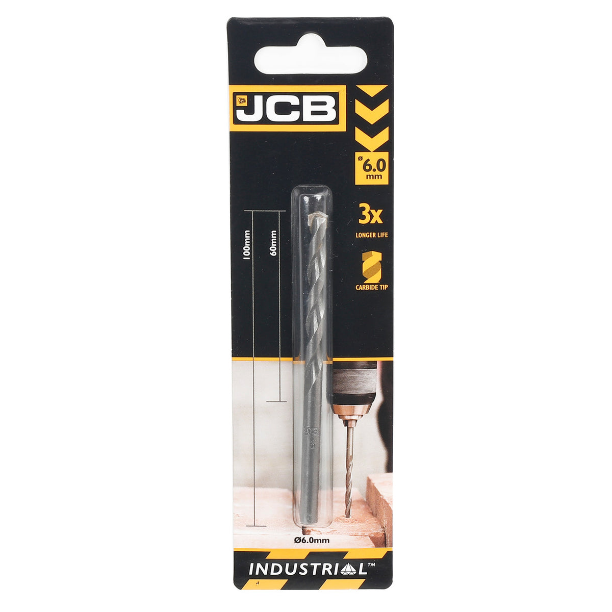 JCB 6 x 100mm Masonry Drill Bit