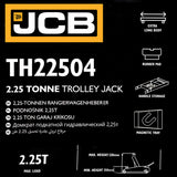 JCB 2.25 Tonne Automotive Hydraulic Trolley Jack | JCB-TH22504