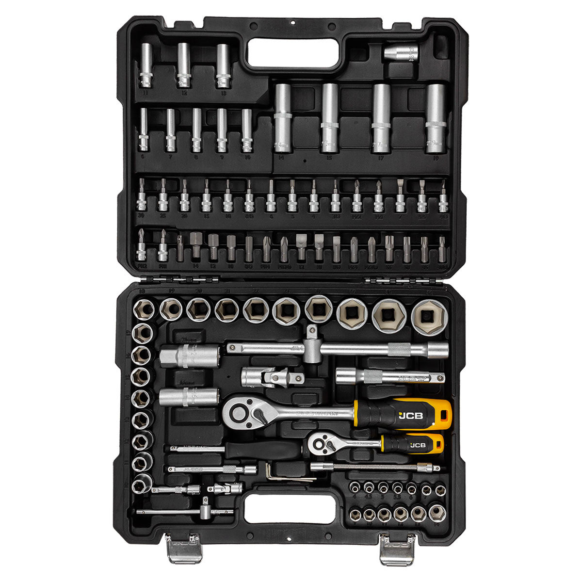 JCB 94 Piece Socket and Bit Set, Chrome Vanadium Steel | JCB-4941‐5