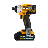 JCB 18V Brushless 180Nm Impact Driver with 3.0Ah Li-ion Battery & 2.4A Fast Charger,  1/4" Hex Quick Release Chuck | 21-18BLID-3CX-B