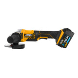 JCB 18V 115mm 4 1/2" Cordless Angle Grinder with 2 x 3.0Ah Li-ion Batteries & 2.4A Fast Charger, M14 Thread | JCB-18AG-3C-V2