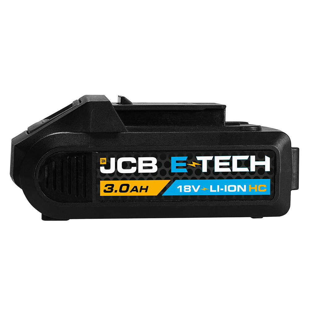 JCB 18V 115mm 4 1/2" Cordless Angle Grinder with 2 x 3.0Ah Li-ion Batteries & 2.4A Fast Charger, M14 Thread | JCB-18AG-3C-V2