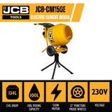 Key Features of the JCB JCB-CM150E Cement Mixer