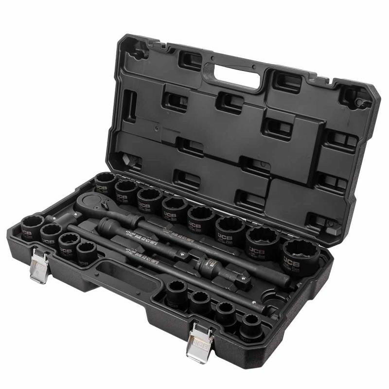 21 Piece Impact Socket Ratchet Tool breaker bar Set 3 4 Drive
