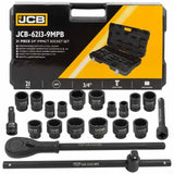 6-point impact sockets: 3/4" drive: 38-41-46-50mm.
12-point impact sockets: 3/4" drive: 17-19-21-22-24-27-30-32-33-34-35-36mm.