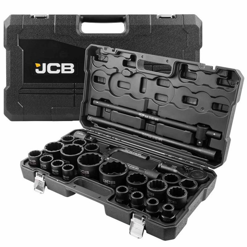 26 Piece Impact Socket Set Ratchet Tool Extension Bar Set 3 4" Drive