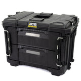 JCB 2 Drawer Site System, 20kg Load, 28L Capacity Tool Storage Box  JCB-SITESYS-2DW