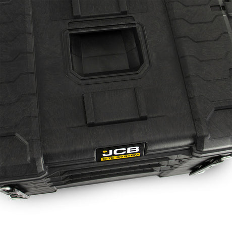 Fully compatible with JCB Site System cases, organisers, crates, and drawers