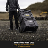 JCB Site System, 3-Piece Modular Tool Storage, Box and Organiser with Cart, 9’’ Wheel | JCB-SITESYS-ST