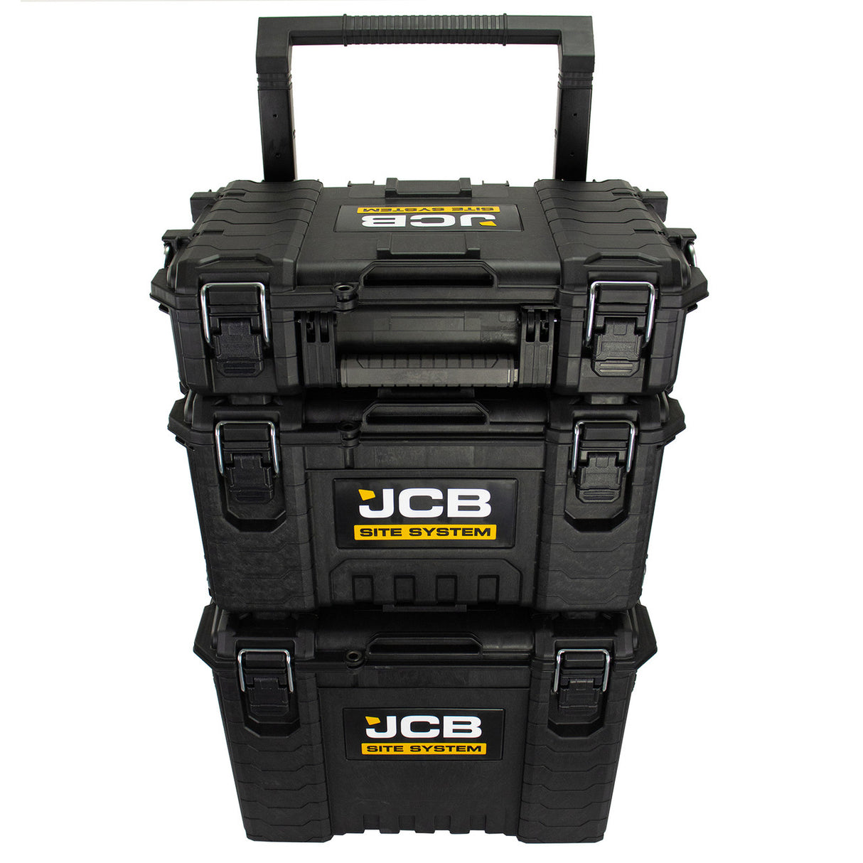 Fully compatible with JCB Site System cases, organisers, crates, and drawers