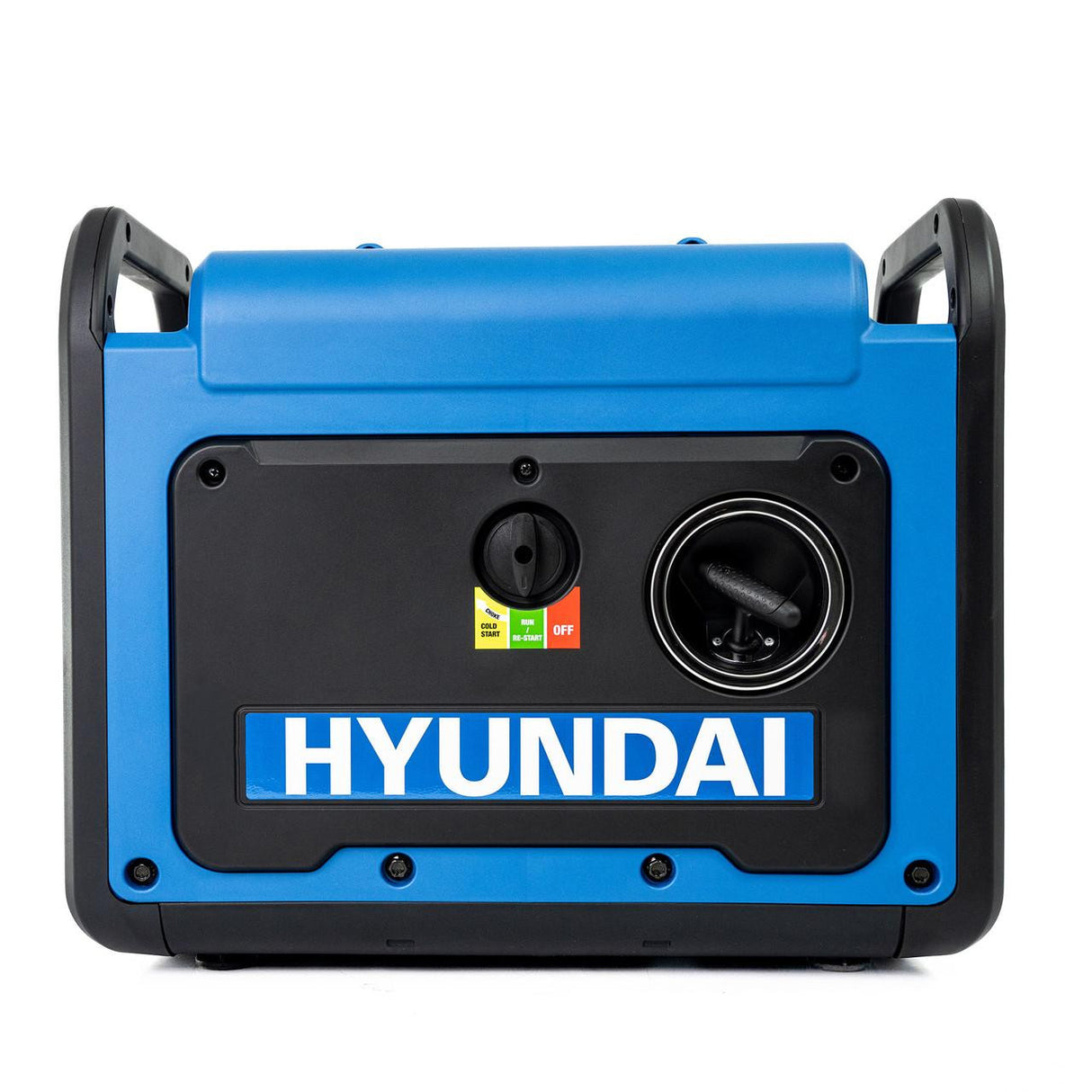 Blue inverter generator for camping