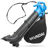 Hyundai 3000w 3-in-1 Leaf Blower, Vacuum, Shredder, 6-Speed, 45L Large Collection Bag, Long 12m Cable | HYBV3000E2