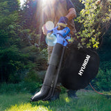 Hyundai 3000w 3-in-1 Leaf Blower, Vacuum, Shredder, 6-Speed, 45L Large Collection Bag, Long 12m Cable | HYBV3000E2