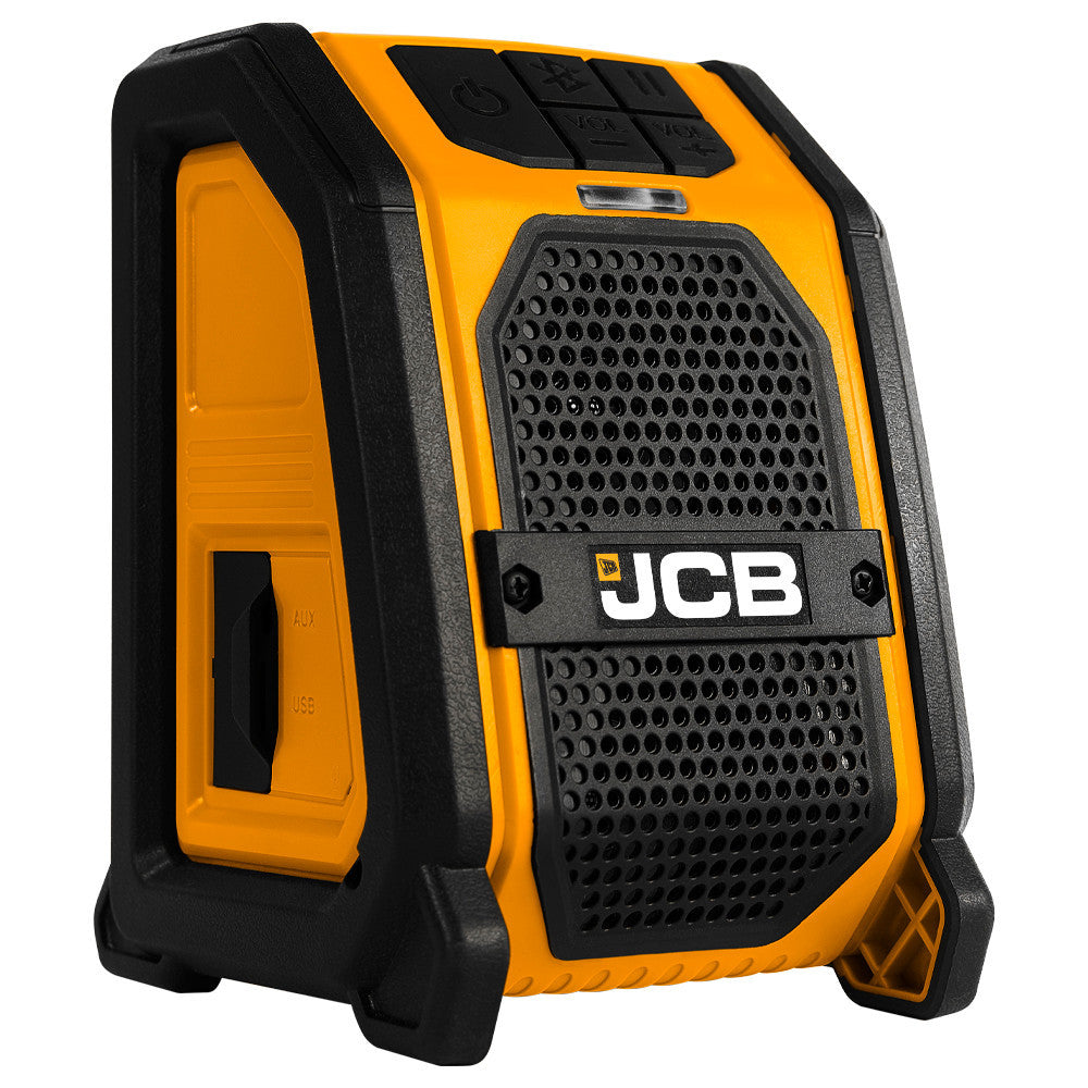 This kit includes a JCB 18V Cordless Bluetooth Speaker ( 21-18WBS-B)  and a 2.0Ah E-tech Lithium Ion Battery (21-20LI)