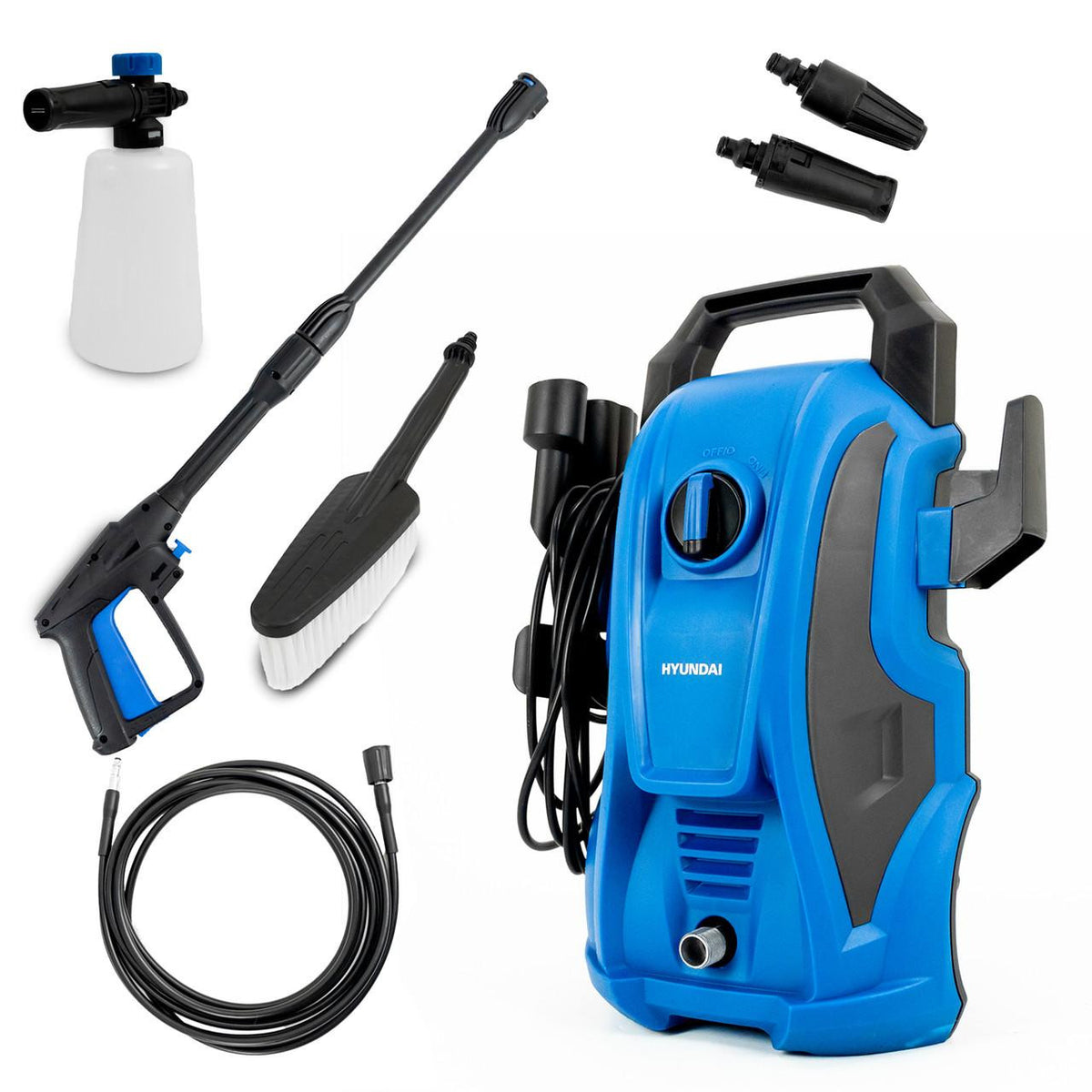 135Bar 1740psi Electric Pressure Washer 7.1L min 1600W Powerful Motor Hose & Attachments