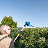 450mm dual-action blade: Laser-cut blade ensures clean, sharp cuts with reduced vibration