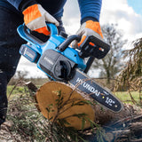 Hyundai 10'' 25cm Cordless Chainsaw 20V Li-Ion 4Ah Battery and Charger | HY20CCS10