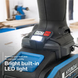 Hyundai 20V Cordless Hammer Drill 60Nm and Angle Grinder 115mm Brushless Kit, inc. 2.0Ah and 4.0Ah Li-ion Battery and 2A Charger  | S02-FTB