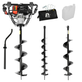 P1 56 cc Petrol Earth Auger with Brake System Post Hole Borer and Ground Drill - 100, 150 & 200mm | P1-EA560BR