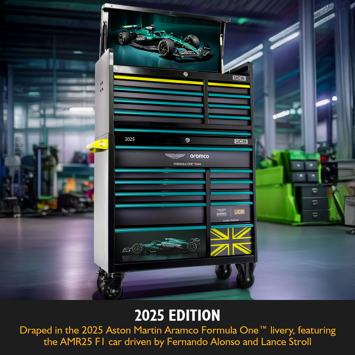 2025 Edition - Draped in the 2025 Aston Martin Formula One™ livery, featuring the AMR25 F1 car driven by Fernando Alonso  and Lance  Stroll