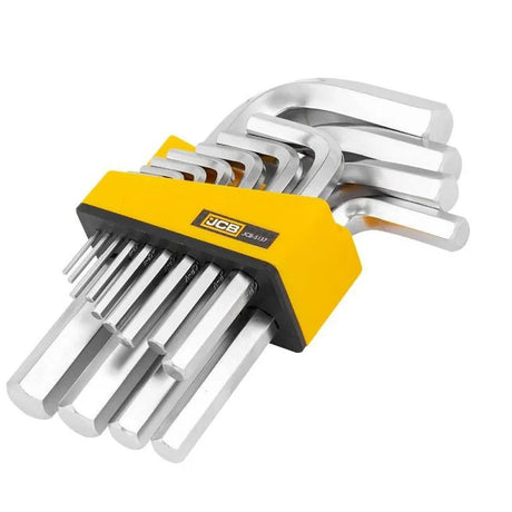 JCB Short Flat Hex Key Set, L-Key, 13pcs (2, 2.5, 3-8, 10, 12, 14, 17, 19mm) | JCB-5137