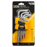 JCB TORX L-Key Set, 9 pcs, T10H–T50H, Cr-V Steel | JCB-5098