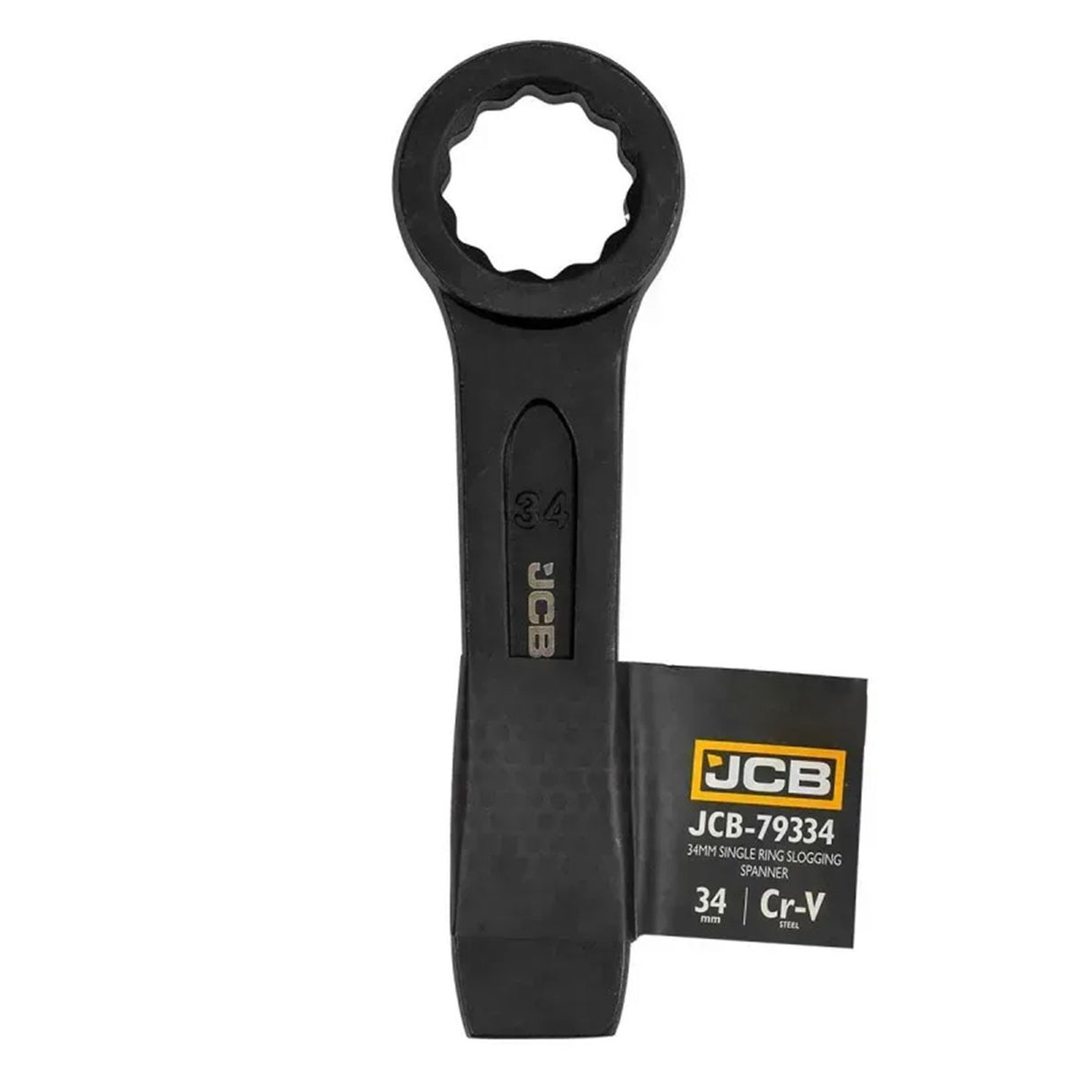 JCB 34mm Single Ring Slogging Spanner, Cr-V Steel | JCB-79334