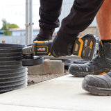 JCB Pro 18V Angle Grinder, 4.5"/ 115mm, Digital Speed Control, Anti-Vibration, Paddle Switch (Bare Tool) | JCB-18PAG-115