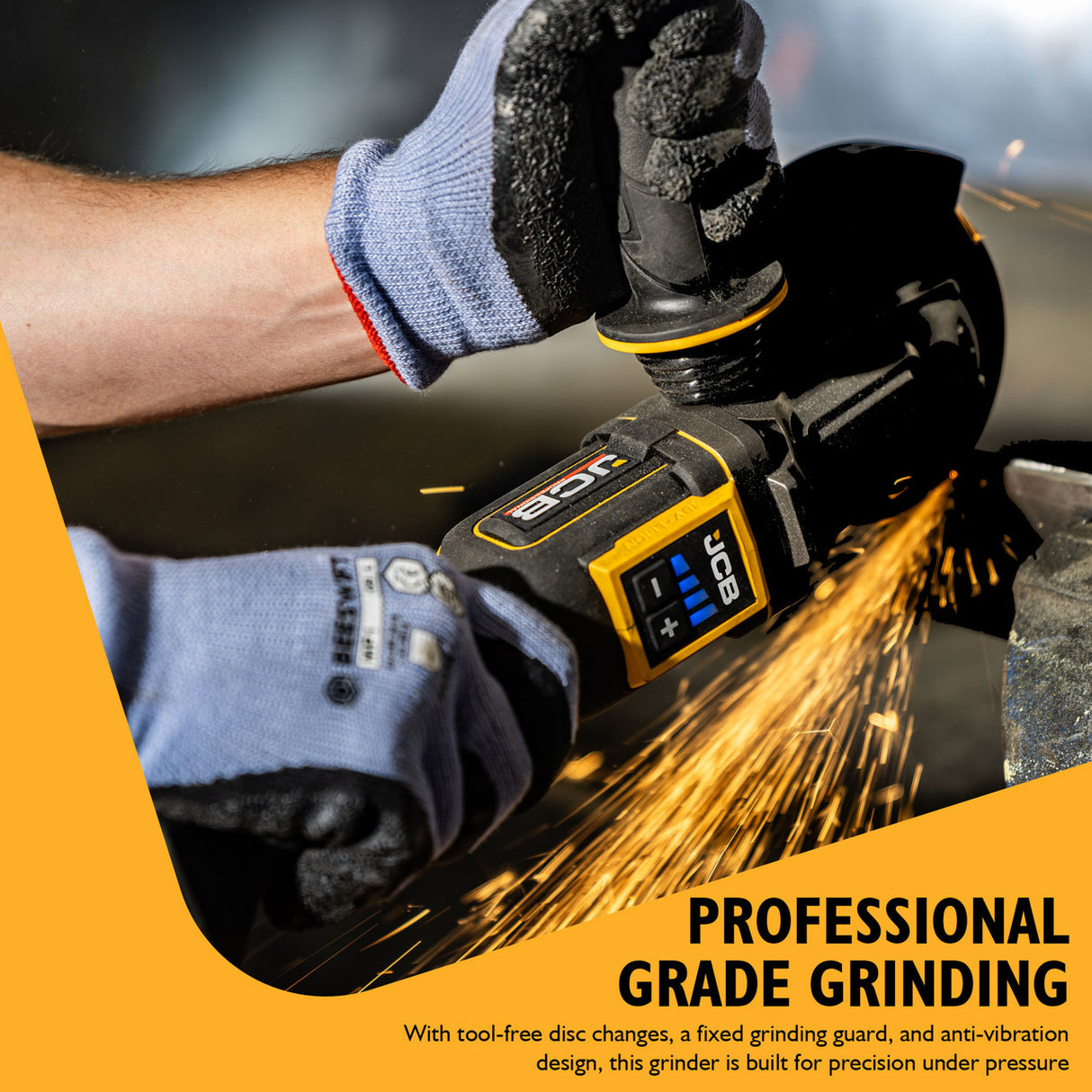 Professional Grade Grinding - With tool free discs changes, a fix grinding disc, and anti-vibration design, this grinder is built for grinding under pressure
