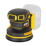 JCB Pro 18V Orbital Sander, 125mm, Brushless, Variable Speed, Dust Protected, Incl. 4x Mesh Sanding Sheets (Bare Tool) | JCB-18POS-125