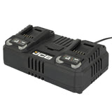 Charge-up your JCB 18V Lithium-ion batteries with the JCB next-generation 4.5A Dual Port Fast Charger.