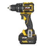JCB Pro 18V Compact Combi Drill 75Nm, Brushless, 2-Speed, 23+3 Positions & 13mm Chuck, 2 x Pro 5.0Ah Lithium-ion Batteries & 4.5A Charger | JCB-18PCD-75-5