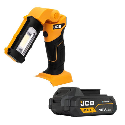 JCB 18V 220lm LED Inspection Light Body,  2-5Ah Li-Ion Batteries Options | 21-18IL-B