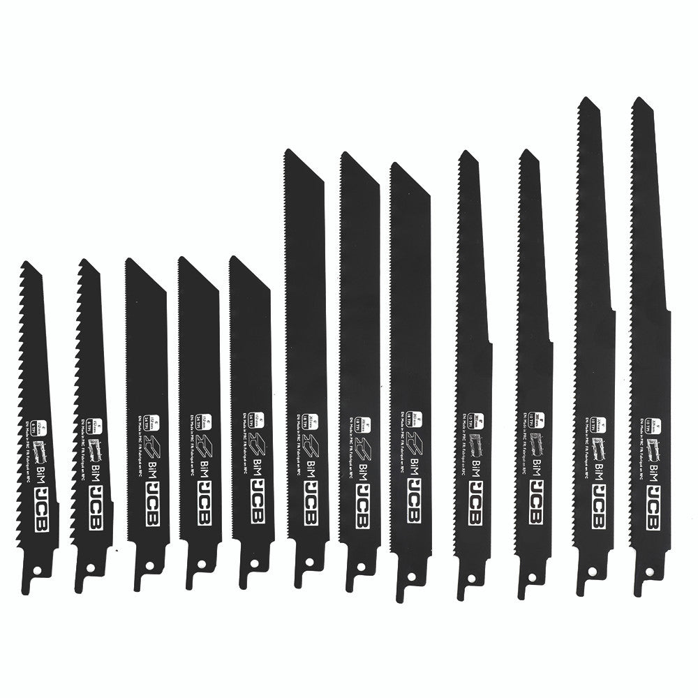 JCB 12 PIECE RECIPROCATING SAW BLADE SET | JCB-PTA-12RS - Blade Set