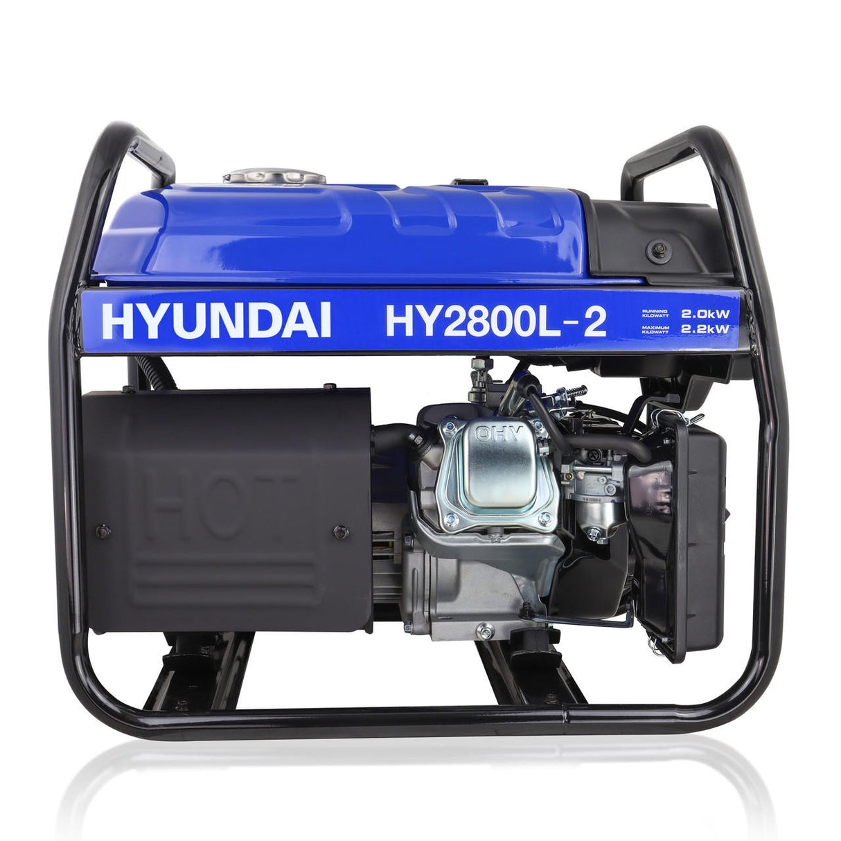 Hyundai 2.2kW / 2.75kVA* Petrol Site Generator with Recoil Start | HY2800L-2