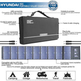Hyundai H60 60W Portable and Foldable Solar Charger With USB and DC Connectivity | H60