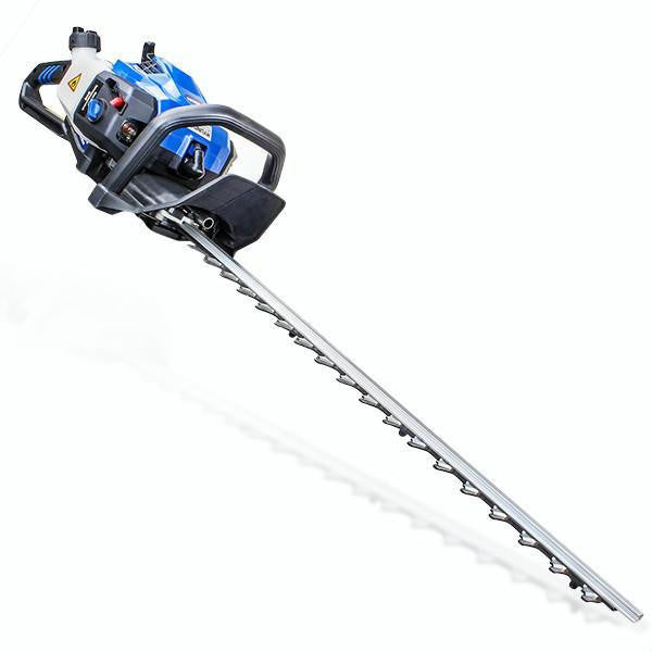 Hyundai 26cc 600mm Petrol Hedge Trimmer Cutter, Easy-Start & Lightweight 2-stroke & Folding Trolley on Wheels, Garden Trolley 100kg | HYHT2600X+GTW220
