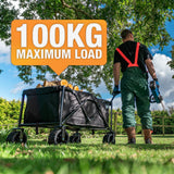 Hyundai 52cc Petrol Pole Saw Pruner Chainsaw 2.7m Long Reach 260mm Cutting Width & Garden Trolley on Wheels, 100kg Load with Brakes | HYPS5200X+GTW260