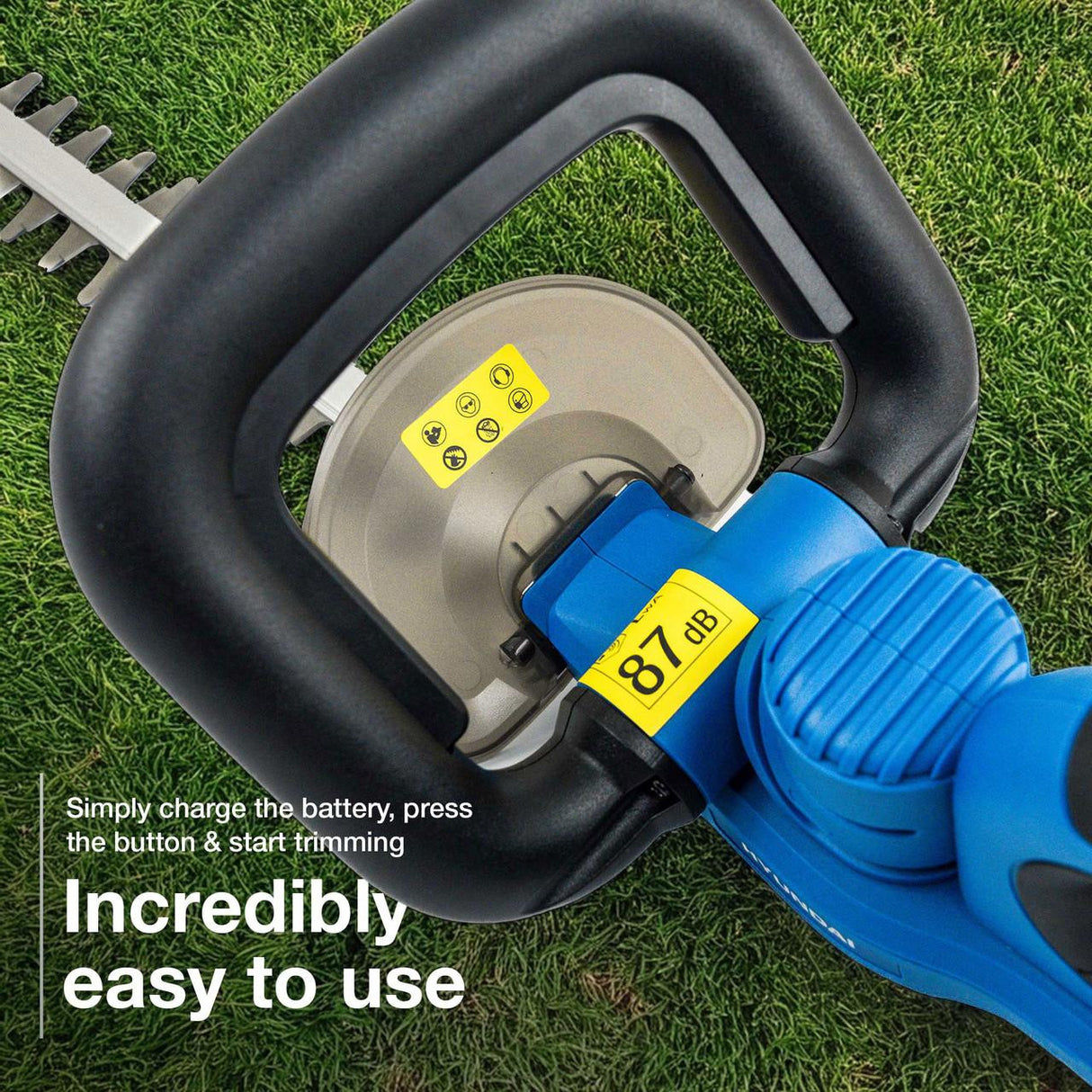 Hyundai 20V 510mm Cordless Hedge Trimmer, 2.0Ah Li-ion Battery, Lightweight & Powerful | HY20CHT