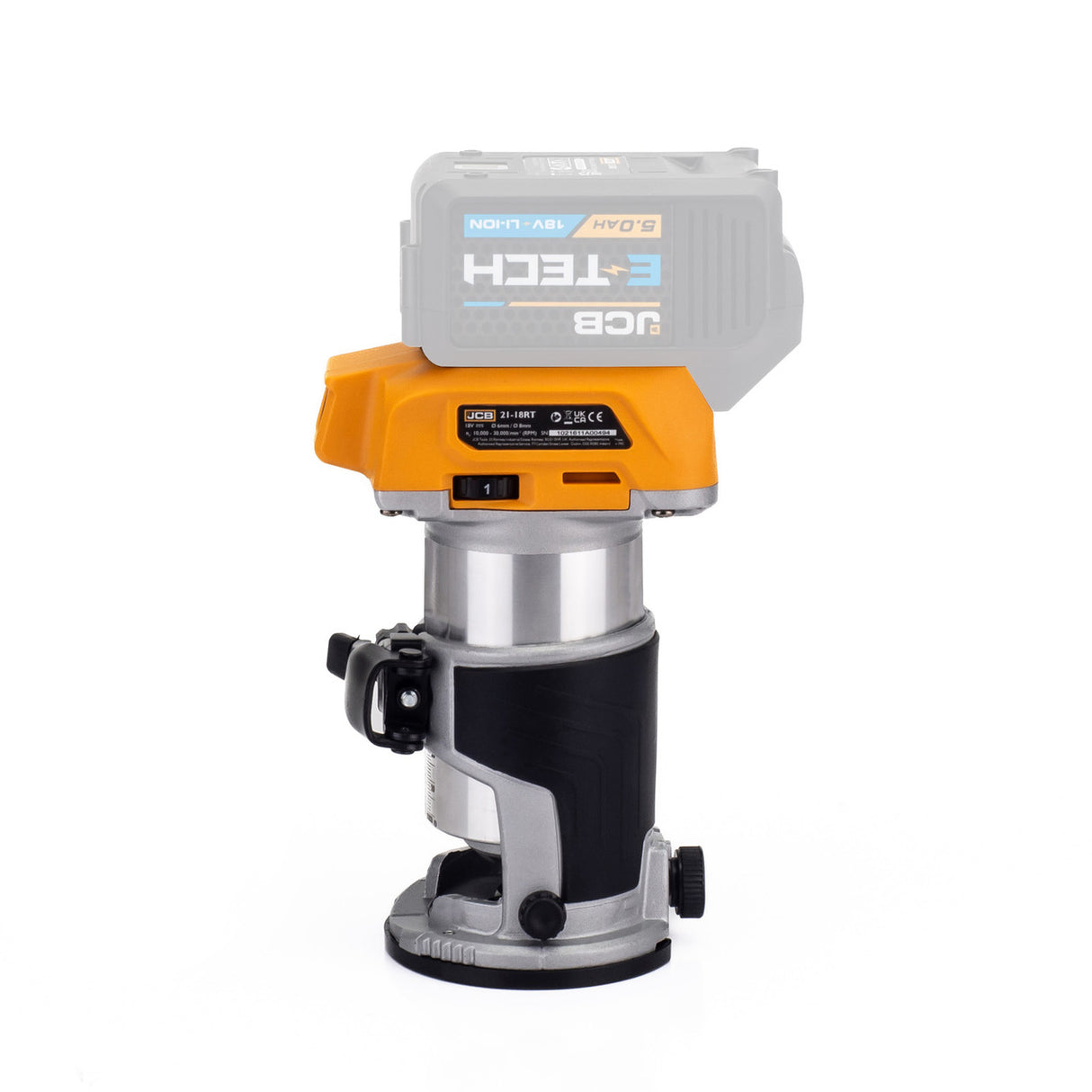 JCB 18V Brushless Trimmer Router Unit, 3/8" & 1/4" Collet (Machine Only) |21-18RT-B
