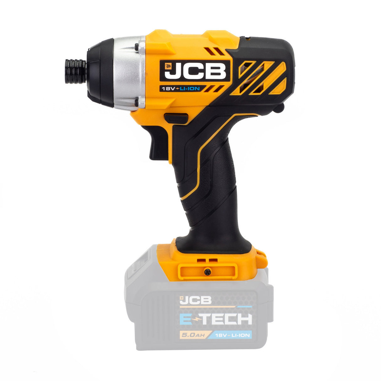 JCB 18V Cordless Impact Driver, 150Nm, 2.0Ah-5.0Ah Li-Ion Batteries, 1/4" Hex Quick Release Chuck | 21-18ID-B - Bare Unit