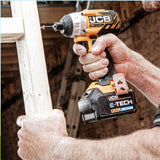 JCB 18V Cordless Impact Driver, 150Nm, 2.0Ah-5.0Ah Li-Ion Batteries, 1/4" Hex Quick Release Chuck | 21-18ID-B - Bare Unit