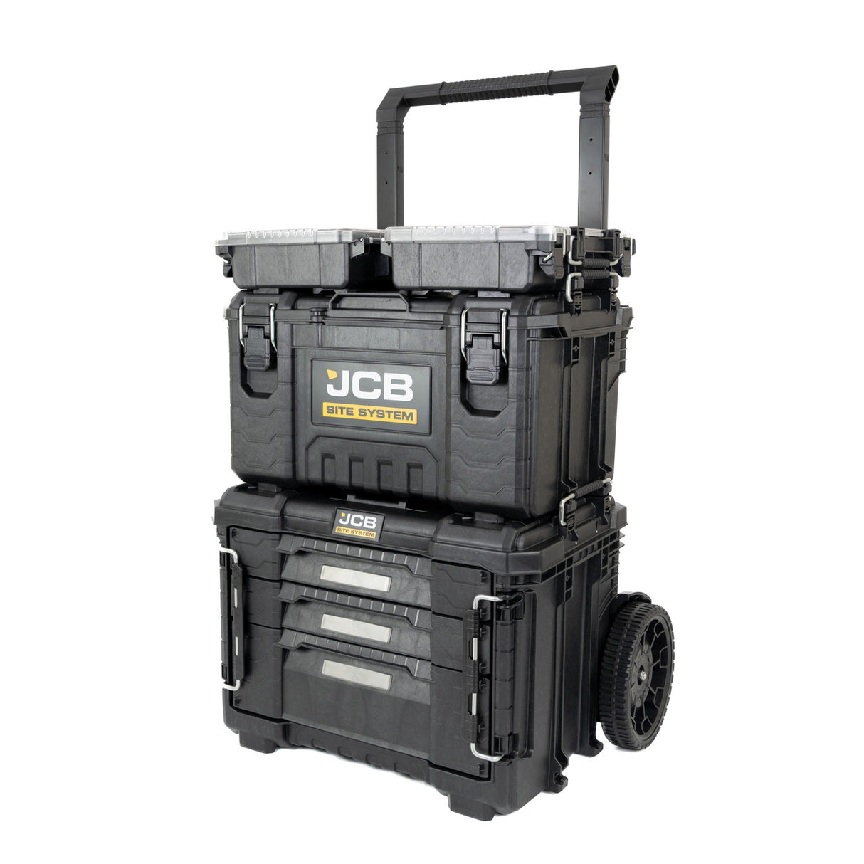 Doubles as a garage or workshop storage solution with wall-mounting brackets included