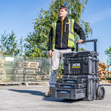 JCB Site System 5-Piece Tool Storage Set, Heavy-Duty Modular Toolboxes | JCB-SITESYS-ST-2