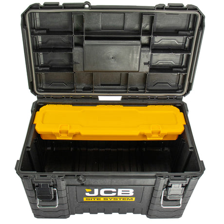 Inside, a built-in organiser keeps your essential tools securely stored and always within easy reach.