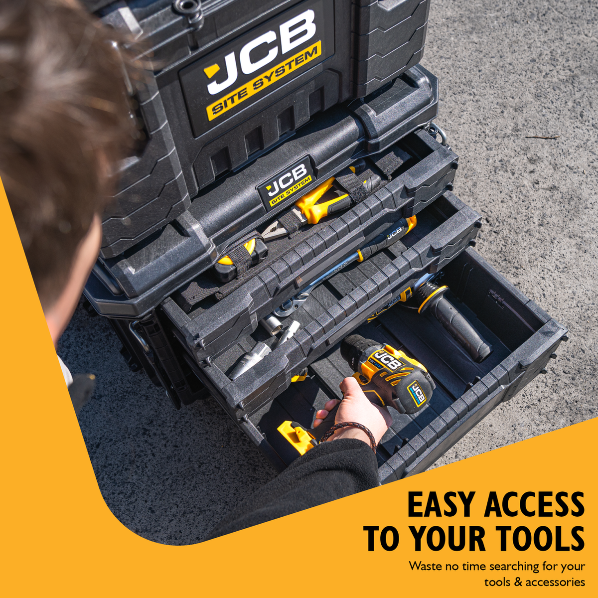 Jcb Box JCB Site System 3-Drawer Rolling Tool Box, 9... – Power Site
